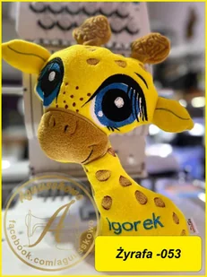 Haftowana Maskotka Żyrafa Personalizacja-053 - Maskotki i pluszaki - miniaturka - grafika 1