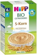 Kaszki dla dzieci - HiPP, Bio, bezmleczna kaszka 5 zbóż, 200 g - miniaturka - grafika 1