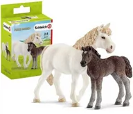 Figurki dla dzieci - SCHLEICH Figurki kuc klacz i źrebak FARM WORLD - - miniaturka - grafika 1