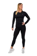 Koszulki sportowe damskie - Koszulka damska Nebbia  Long Sleeve Smart Pocket Sporty Top 418 black XS - miniaturka - grafika 1