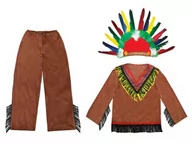 Stroje karnawałowe - ZESTAW INDIANIN BRĄZOWY 116-128 3el - miniaturka - grafika 1