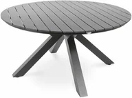 Stoły ogrodowe - Stół ogrodowy okrągły 150 cm Ravello - Czarny - miniaturka - grafika 1