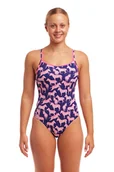 Stroje kąpielowe - FUNKITA Strój kąpielowy damski jednoczęściowy DIAMOND BACK ONE PIECE sweet stripes - miniaturka - grafika 1