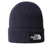 Czapki i chusty sportowe męskie - Czapka The North Face Logo Box Beanie 0A3FJX8K21 - granatowa - miniaturka - grafika 1