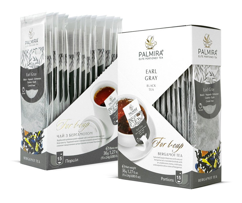 Palmira Earl Gray – luksusowa czarna herbata liściasta w saszetkach z bergamotką