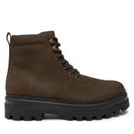 Botki męskie - Trapery Calvin Klein Jeans Lugged Laceup Boot Oxf Hiking Nb YM0YM01076 Brązowy - miniaturka - grafika 1
