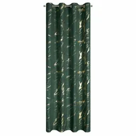 Zasłony - Zasłona LANI 140x250 ziemnozielona wzór marmur - miniaturka - grafika 1