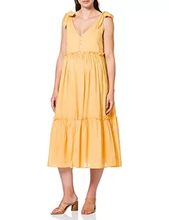 MAMALICIOUS Damska MLEVELYN LIA S/L Woven AL sukienka 2F, złota morelowa, M - Sukienki - miniaturka - grafika 1