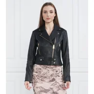 Kurtki damskie - Pinko Skórzana ramoneska SENSIBILE | Regular Fit - miniaturka - grafika 1