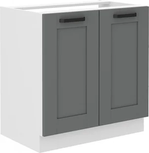 Szafka pod zlewozmywak LAILI – szerokość 80 cm, szara/biała - Szafki kuchenne - miniaturka - grafika 1