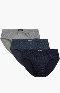 3-pack slipy męskie Classic 3MP-181-GRA/NIE/SZM, Kolor multicolour, Rozmiar M, ATLANTIC - Intymna - Majtki męskie - miniaturka - grafika 1