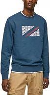 Bluzy męskie - Pepe Jeans Bluza męska Alfie, Niebieski (Jarman), XXL - miniaturka - grafika 1