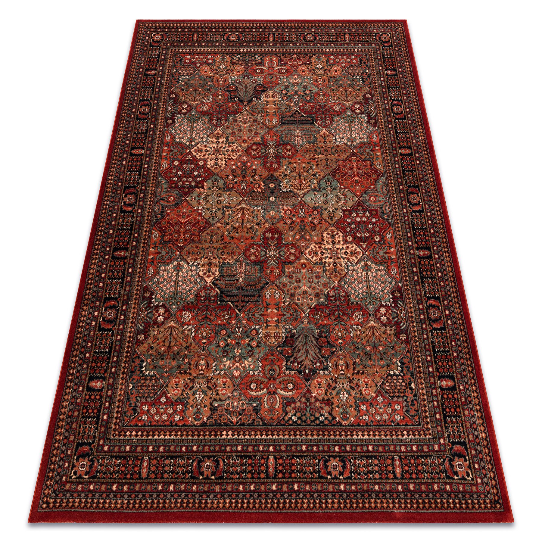 Dywan wełniany KASHQAI 4309 300 orientalny, ramka bordo czerwony 240x340 cm