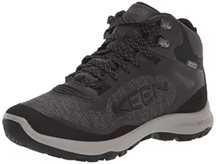 KEEN Damskie buty trekkingowe Terradora Flex Mid, Czarny stalowy szary, 39.5 EU - Buty trekkingowe damskie - miniaturka - grafika 1