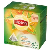 Herbata - Lipton Herbata zielona aromatyzowana mandarynka & pomarańcza 36 g (20 torebek) - miniaturka - grafika 1