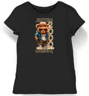 Koszulki i topy damskie - Koszulka damska na 25 urodziny 2000 z misiem jestem legendą czarna XL - miniaturka - grafika 1