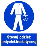 Akcesoria BHP - Zno-33 Znak Stosuj Odzież Antyelektrostatyczną - miniaturka - grafika 1