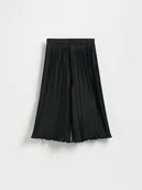 Spodnie i spodenki dla dziewczynek - Reserved - Plisowane spodnie kuloty - czarny - miniaturka - grafika 1