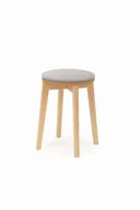 Taborety i hokery - Taboret tapicerowany tkanina do wyboru nogi buk naturalny - miniaturka - grafika 1