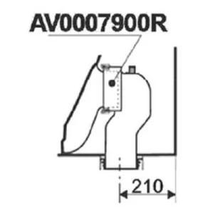 Roca Kolanko do o / pionowego ( 21 cm od ściany ) AV0007900R - Miski WC - miniaturka - grafika 1