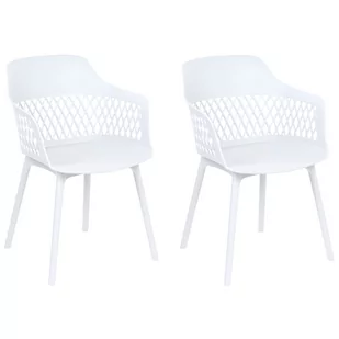 Zestaw 2 krzeseł do jadalni biały ALMIRA - Krzesła - miniaturka - grafika 1