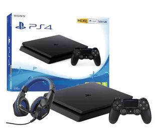Sony PlayStation 4 Slim 500GB Czarny + słuchawki Trust GXT 404G - Konsole Playstation - miniaturka - grafika 1