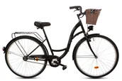 Rowery - Goetze, Rower Miejski Eco 28" 1 Bieg Cały Czarny, Kosz - miniaturka - grafika 1