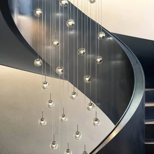 Kundalini Dew żyrandol LED, 1-punktowy, chrom - Lampy sufitowe - miniaturka - grafika 3