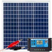 Zestawy solarne - Zestaw solarny fotowoltaiczny 40W 12V (Panel solarny 40W, Regulator napięcia 10A) VOLT POLSKA - miniaturka - grafika 1