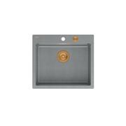 Zlewozmywaki - Quadron HB8304U5-C1_P2O Morgan 110 Silver stone (szary/miedziany) - miniaturka - grafika 1