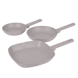 ZESTAW 3 PATELNI TYTANOWYCH BERLINGER HAUS BH-8109 TAUPE - Zestawy garnków i patelni - miniaturka - grafika 1