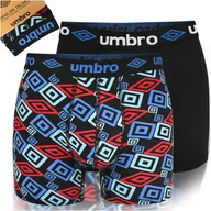 Majtki męskie - Umbro Bokserki Męskie Bawełniane Kolorowe 2 sztuki 0197 Rozmiar L - miniaturka - grafika 1