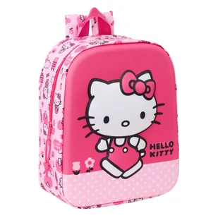 Plecak szkolny Hello Kitty Różowy 22 x 27 x 10 cm - Plecaki szkolne i tornistry - miniaturka - grafika 1