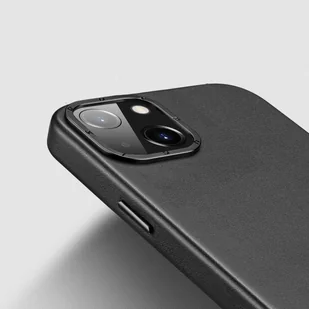 Dux Ducis Grit skórzane etui do iPhone 14 elegancki pokrowiec ze sztucznej skóry (kompatybilne z MagSafe) czarny - Etui i futerały do telefonów - miniaturka - grafika 8