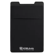 Etui na dokumenty i karty - Przyklejane etui z lycra na kartę (czarny) - miniaturka - grafika 1