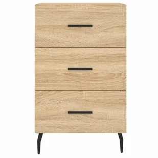 Szafka nocna, dąb sonoma, 40x40x66 cm, materiał drewnopochodny Lumarko! - Szafki nocne - miniaturka - grafika 6