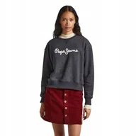 Bluzy damskie - Pepe Jeans Bluza Damska Nanette Czarny R.Xs - miniaturka - grafika 1