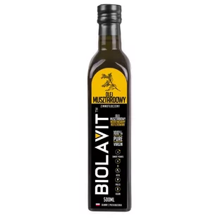 Biolavit Biolavit Olej musztardowy zimnotłoczony - 500 ml - Olej spożywczy - miniaturka - grafika 1