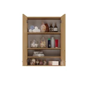 Szafki łazienkowe - Wisząca półka na pralkę Bagnoli M: wys: 90 cm, szer: 64 cm, gł: 30 cm, meble łazienkowe, szafka na pralkę wysoka szafka, meble łazienkowe, szafka łazienkowa, wysoka szafka łazienkowa, dąb Artisan - miniaturka - grafika 1