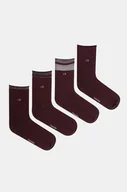Skarpetki damskie - Calvin Klein skarpetki 4-pack damskie kolor bordowy 701229442 - miniaturka - grafika 1