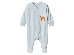 Lupilu Pajacyk niemowlęcy z biobawełną Jasnoniebieski 50/56 - Pajacyki dla niemowląt - miniaturka - grafika 1