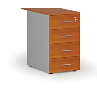 Szafki biurowe - Kontenerek biurowy z szufladami dostawny PRIMO GRAY, 4 szuflady, szary/wiśnia - miniaturka - grafika 1