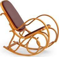 Fotele - Profeos Drewniany fotel bujany w kolorze Olcha - Dixel - miniaturka - grafika 1