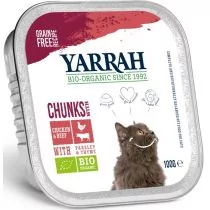 Yarrah Bio kawałeczki w sosie, 6 x 100g - Kurczak z wołowiną - Mokra karma dla kotów - miniaturka - grafika 2