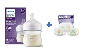 SCY900/01+SCF075/07 BUTELKA RESPONSYWNA NATURAL 125ML + SMOCZEK - Butelki dla niemowląt - miniaturka - grafika 1