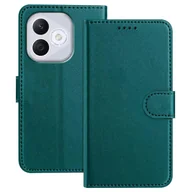 Portfele - Dla Honor 400 Lite Skórzane etui Portfel Stojak Jednolity kolor Anti Drop Pokrowiec na telefon - zielony Wielobarwny Green - miniaturka - grafika 1