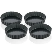 Naczynia żaroodporne - Küchenprofi Pâtissier - foremki do tartaletek, 11,5 cm, 4 szt., czarne, KU-0810011004 - miniaturka - grafika 1