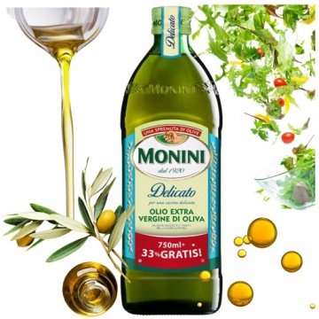 Monini Olive Oil Extra Virgin Delicata Delikatna Oliwa Premium 1L