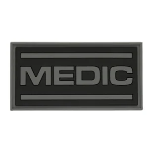 M-Tac - Naszywka Medic - PVC - Pozioma - Szary/Czarny - 51125211 - Odzież taktyczna i umundurowanie - miniaturka - grafika 1