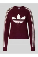 Swetry damskie - Sweter z dzianiny z logo - adidas Originals - miniaturka - grafika 1